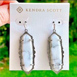 Kendra Scott Silver Howlite Francie Earrings